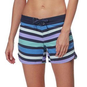Patagonia Women's Striped Swim Shorts - Blue, Purple, Green